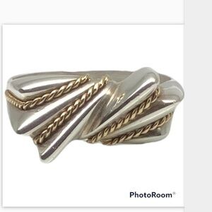 - sterling silver 18k zig zag ring